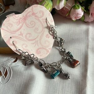 BRIGHTON purse and shoe charms bracelet 7.25”